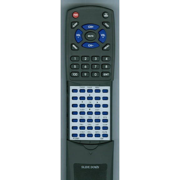 Replacement Remote for COBY RC-023BLK, RC023BLK, RTRC023BLK, RC023, TFTV2317, TFTV1525