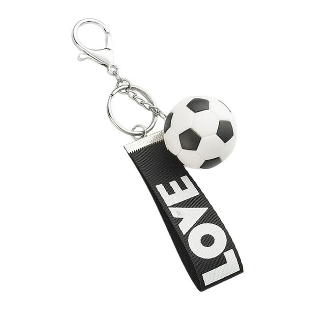 Llavero creativo de fútbol Macarena Aleación con cordón Negro Mini llavero de fútbol