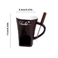 thumbnail image 3 of Edgergery Black Personal Chocolate Fondue Mugs with Forks,Chocolate Melting Oven,Multi-Purpose Fondue Coffee Cup,Melting Fondue Mug for Chocolate Cheese Butter,Chocolate Fondue Mug, 3 of 4