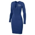 thumbnail image 2 of Women's WEAR by Erin Andrews  Blue Tampa Bay Lightning Lace-Up Dress, 2 of 3