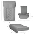 thumbnail image 6 of Shiatsulogic Pedicure Chair Cushion Cover Set (Storm Grey), FX Vibration Massage Chair Cover, Nail Salon Pedicure Equipment and Furniture, 6 of 7