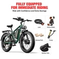 thumbnail image 2 of PUJH 26 Inch Fat Tire Electric Dirt Bike 6OOOW Dual Motor 60V 20Ah 50 m/h 35-100 miles 200Nm 40 Degree Full Suspension Hydraulic Brake for Adults, 2 of 9