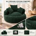 thumbnail image 6 of 5FT Oversized Round Memory Foam Floor Bean Bag Chair with 3 Matching Pillows, 6 of 7