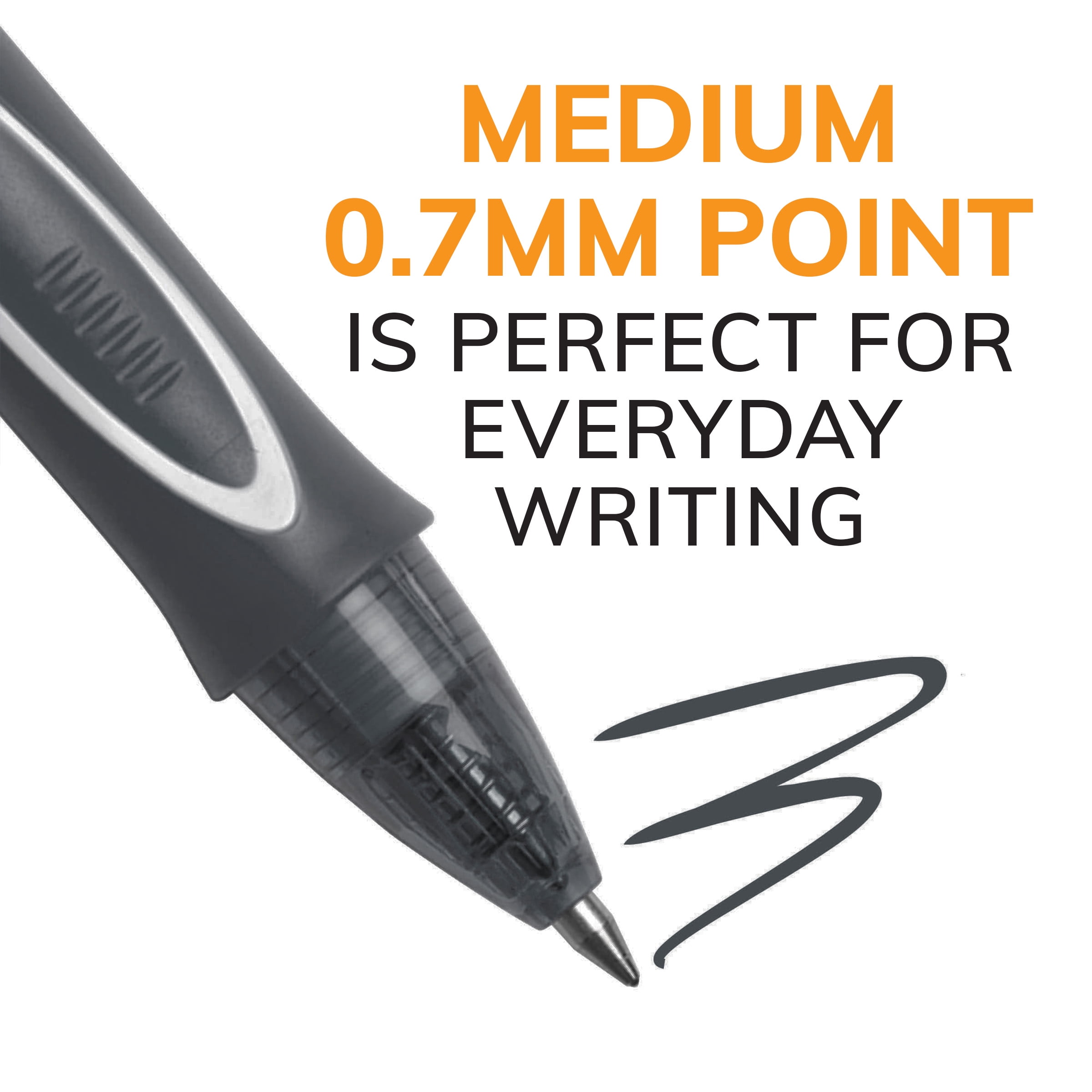 BIC Gelocity Quick Dry Retractable Gel Pen, Medium Point (0.7 mm), Assorted  Colors, 3-Count 