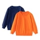 thumbnail image 2 of Cowsor Unisex Kids Solid Cotton Thin Pullover 2PC Sweatshirt T-Shirt Toddler Baby Crewneck Long Sleeve Tshirts Tops Blouse, 2 of 7
