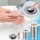 thumbnail image 1 of Tapón de lavabo de baño desmontable con atrapa de pelo de acero inoxidable extraíble - tapón de desagüe universal de 1,02"-1,57", núcleo de ABS y latón, incluye 2 juntas de goma, 1 of 6