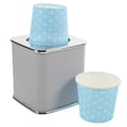 thumbnail image 4 of GOOHOCHY Dispensador de vasos desechables de agua, dispensador de vasos de papel, portavasos para bebidas tipo tirador con 10 vasos (vaso con patrón aleatorio), 4 of 8