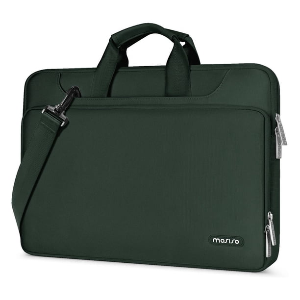 Bolsa de hombro para portátil MOSISO 360 Protective 17-17.3 pulgadas Emerald