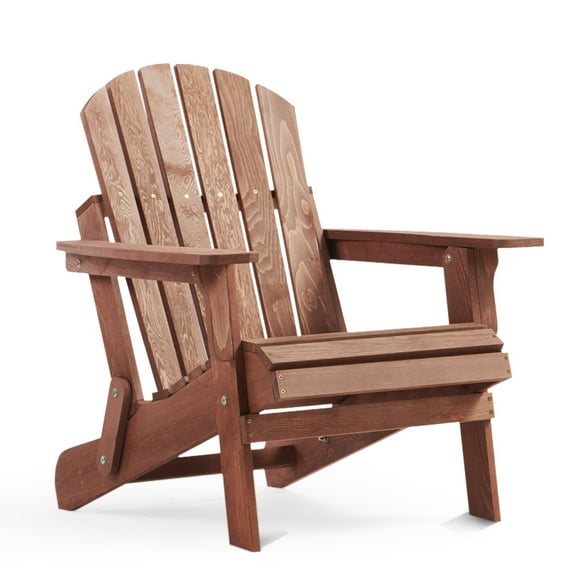 ALvantor Oversize Adirondack Chair Outdoor Wood Folding Adirondack Chair with Pre-Assembled BackRest & SeatBoard for Patio Garden Backyard Coffee