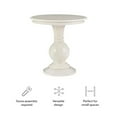 thumbnail image 4 of Linon Table d'Appoint Ronde en Tremble avec Base Piédestal, 26,5 Po de Hauteur, en Bois Fini Crème, 4 of 10