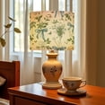 thumbnail image 6 of Cottagecore Linen Drum Lampshades Floral Blue Bows Butterflies Soft Pastel Tones 13"x13"x10" Light Shade for Table Lamps Floor Lamp Shades Lampshade Replacement Assembly Required, 6 of 8