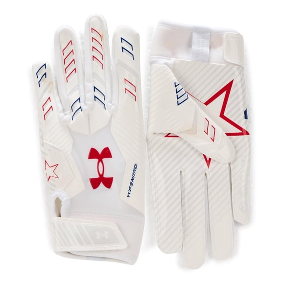 Guantes de Fútbol Americano para Niños Under Armour F9 Blanco Talla Pequeña