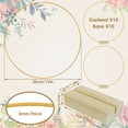 thumbnail image 3 of OUSITAID 10PCS Metal Floral Hoop Centerpiece 12inch  Macrame Gold Hoop Ring with Wood Stands, 3 of 8