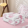 thumbnail image 5 of Homewish Pink Ocean Starfish Zipper Full Size Comforter Sets with Fitted Sheet and 2 Pillowcases,Kawaii Bowtie Princess Bow Zipper Bedding Set For Girls Kids,Pink Reversible,4 Pieces, 5 of 7