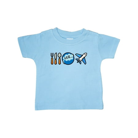 

Inktastic Airplane Eat Sleep Fly Gift Baby Boy or Baby Girl T-Shirt