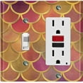 thumbnail image 1 of Metal Light Switch Plate Outlet Cover Mermaid Pastel MER006, 1 of 13