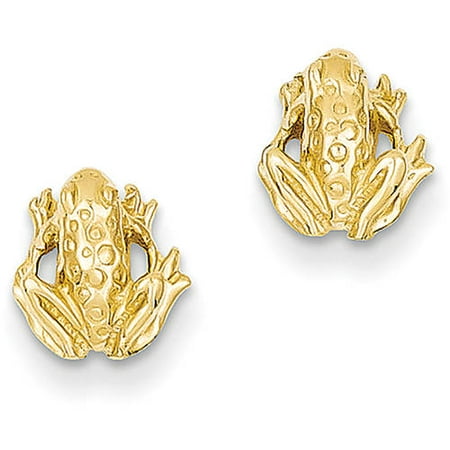 Jewelry Mini Post Earrings - 14k Mini Frog Post Earrings