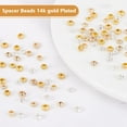 thumbnail image 4 of 120Pcs 14K Gold Plated Spacer Beads 5 Styles 3 Colors Spacer Beads Rondelle Loose Beads Metal Beads for DIY Craft Necklace Bracelet Jewelry Making(Golden Silver Light Gold), 4 of 6