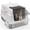 Silver gray, variant on XXXL Cat Litter Box, Giant Enclosed Cat Litter Boxes for Big Cats, Extra Large Litter Box for Multiple Cats, Metal Cat Litter Box with Scoop, Silver Gary