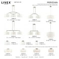 thumbnail image 5 of Livex Lighting Meridian 13" 1-Light Metal & Glass Semi Flush in Brushed Nickel, 5 of 10