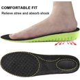 thumbnail image 2 of Plantillas elásticas con absorción de impactos para aumentar la altura, color verde (2,5 cm, 35-40), para calzado deportivo, plantilla de repuesto de celdas suaves y transpirables para aumentar la alt, 2 of 5
