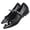 Black, variant on HomeDM Womens Mary Jane Flats Shoes Buckle Strap Closed Pointy Toe Slip On Wedding Party Work Dress Shoes, Black Size 9