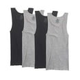 thumbnail image 3 of Fruit of the Loom Men's 100% Cotton A-Shirts Tank Tops Undershirts Black & Grey, Medium, 3 of 3