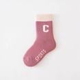 thumbnail image 5 of HCNTES Toddler Kids Boys Girls Crew Socks Children 1T 2T 3T 4T 5T 6T 7T Socks for Spring Summer(X01-Brick Red,4.5-5 Years), 5 of 9