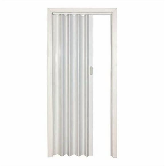 Home Style Plaza Vinyl Accordion Door, 48" X 96", White