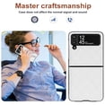 thumbnail image 5 of for Samsung Galaxy Z Flip 3 Case Elegant PU Leather, Samsung Galaxy Z Flip 3 Case Protective Premium Slim Thin Phone Case for Women Girls Compatible with Samsung Galaxy Z Flip 3, White, 5 of 9