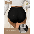 thumbnail image 5 of 4PCS Women's Period Panties - Breathable Mesh Ice Silk Seamless - Leak-Proof High-Waisted Tummy Control - Comfortable Fit Briefs - Soft Pastel Panties Shaper Panties, S-XXL, 5 of 7