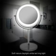 thumbnail image 2 of Double Sided Lighted Mirror  Magnifying Vanity Mirror 7 Inch LED Makeup Mirror With Light 360 Degree Rotating Double Sided Lighted Mirror Portable Magnifying Vanity Mirror, 2 of 8