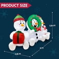 thumbnail image 3 of Joyfy 6 FT Christmas Inflatables Snowmen Outdoor Decorations,Christmas Three Sitting Snowmans Blow Ups Yard with Built-in LEDs for Holiday Party Garden Lawn Decor, 3 of 7