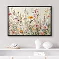 thumbnail image 2 of IDEA4WALL Framed Canvas Wall Art Minimal Pastel Colorful Floral Wildflowers Illustrations Retro Art Botanical Plants Print Rustic Relax/Calm for Living Room, Bedroom, Office - 24"x36" Black, 2 of 5