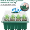 thumbnail image 3 of 12 Pack Seed Starter Tray Kit (144 Cells Total Tray) with Humidity Adjustable Dome, for Seeds Growing Starting Plant Germination Trays, Mini Green House Trays., 3 of 4