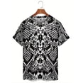 thumbnail image 3 of 3D T-shirt black snake pattern 3D printed men's T-shirt casual short-sleeved summer T-shirt cool hip-hop rock style fun animal pattern loose large size, soft and comfortable breathable fabric, 3 of 5