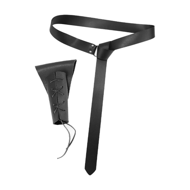 Accesorios de Disfraz de caballero medieval Sunnimix Traje medieval Negro
