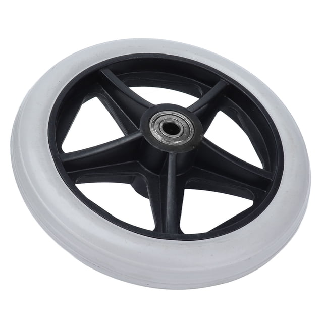 Ruedas para silla de ruedas de PU, rueda sólida para silla de ruedas de 6 pulgadas y 5 orificios, repuesto de rueda sólida, claridad notable
