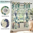 thumbnail image 3 of Yayeee Window Curtains Set of 2 for Living Room Light Filtering 63"x52", Green Animals Pattern, 3 of 7