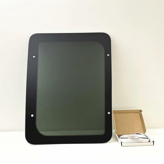 Privacy Stationary Passenger Right Side Rear Hinged Body Side Door Window Door Glass Compatible with Ford Econoline Van 1992-2016 Models