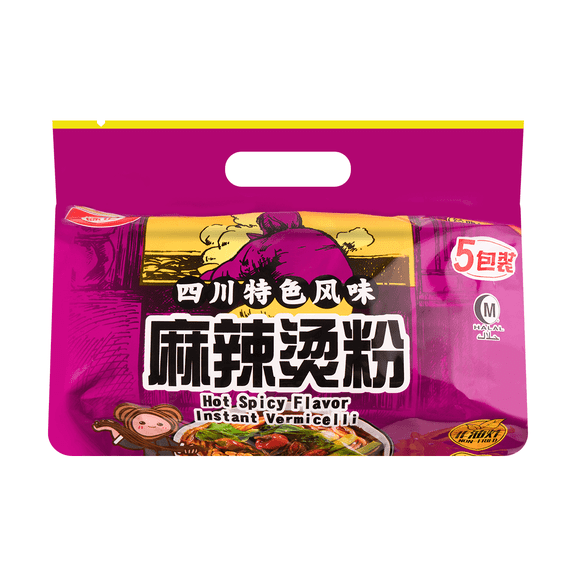 Baijia Inst Vermicelli 5Pk Hot Spicy