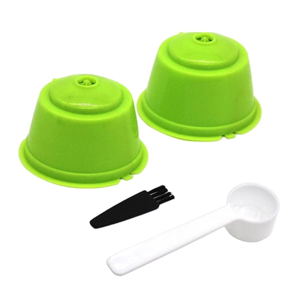 Fashionsho 2 filtros de café reutilizables, cestas de filtro, cápsulas fáciles de limpiar, bricolaje para Verde