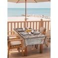 thumbnail image 2 of Outdoor Tablecloths with Umbrella Hole & Zipper, Vintage Farmhouse Tablecloth Rectangle 60x84 Inch, Retro Home Text Country Star Wooden Waterproof Table Cloth, Patio/Pool/Picnic Table Covers, 2 of 8
