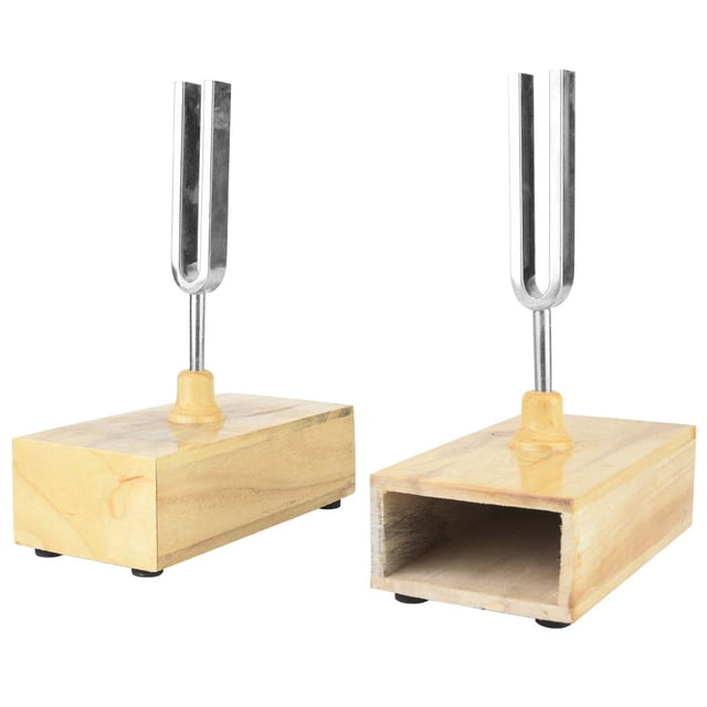 Diapasón Con Resonador De Madera, 2 Piezas De Instrumento De Vibración De 440 HZ Para Curación De Sonido, Aromaterapia SPA, Enseñanza De Resonancia Del Diapasón,