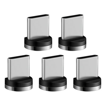 

5 Pieces Magnetic Connector Tips for Head Type C Micro USB Helps Reduce Abrasion and Dust Ensure Stable Charging Ash Pro