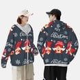 thumbnail image 5 of Picia Three Cute Christmas Gnomes Women's Men's UPF 50+ Sun Protection Hoodie Shirt Long Sleeve SPF Fishing Outdoor UV Hiking Lightweight Shirts-, 5 of 9