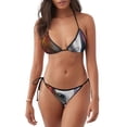 thumbnail image 1 of KLL Ensemble Bikini Imprimé Cheval Blanc Coloré pour Femmes, String Deux Pièces Haut Licou Triangle Ensemble Bikini avec Bas à Nouer Maillot de Bain Aguichant, 1 of 6