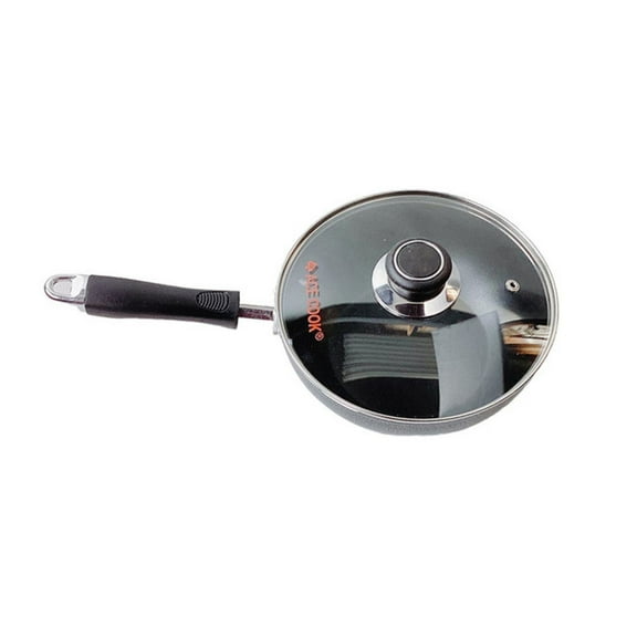 11"/28cm Nonstick Wok Frying Pan Saute Pan with Lid , Non Toxic Deep Fry Pan