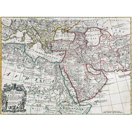 Trademark Art 'Map of Turkey, Arabia and Persia' Canvas Art