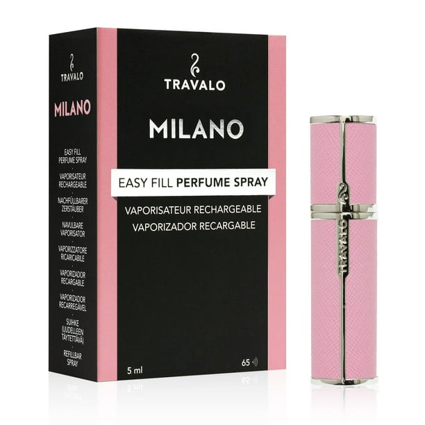 Atomizador de Perfume Travalo Milano Sistema U-Change 5mL Rosa Perfecto